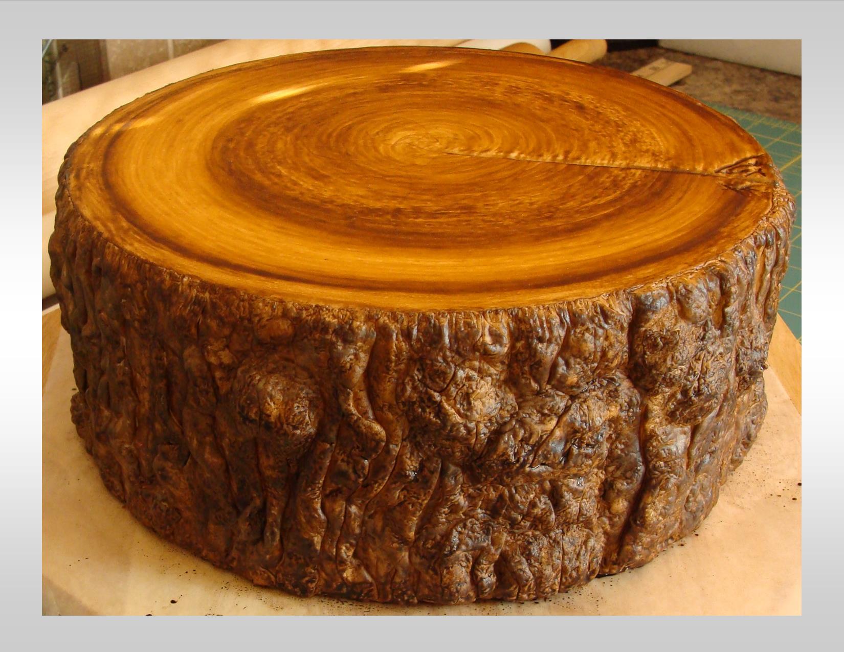 How To Make A Fondant Tree Stump Cake